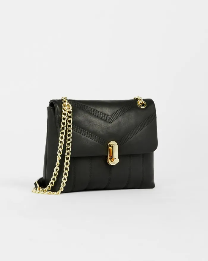 Leather Quilted Mini Crossbody Bag Black Women Ted Baker Bags Leather Quilted Mini Crossbody Bag Black Women Ted Baker Bags