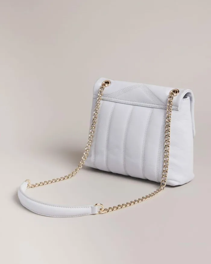 Leather Quilted Mini Crossbody Bag Light Blue Women Ted Baker Bags Leather Quilted Mini Crossbody Bag Light Blue Women Ted Baker Bags
