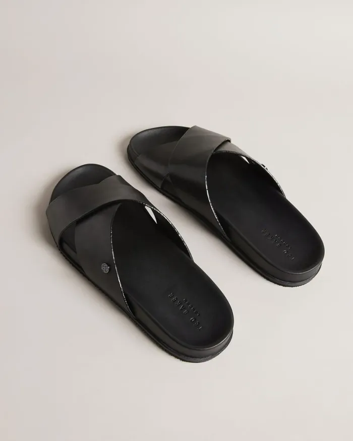 Leather Sandals Black Men Ted Baker Sandals and Sliders