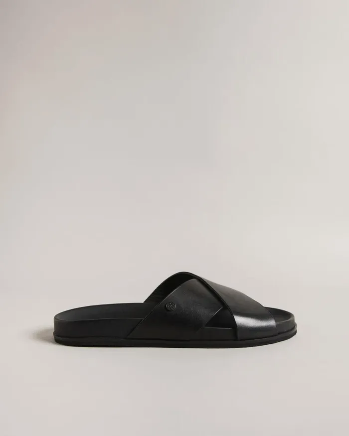 Leather Sandals Black Men Ted Baker Sandals and Sliders