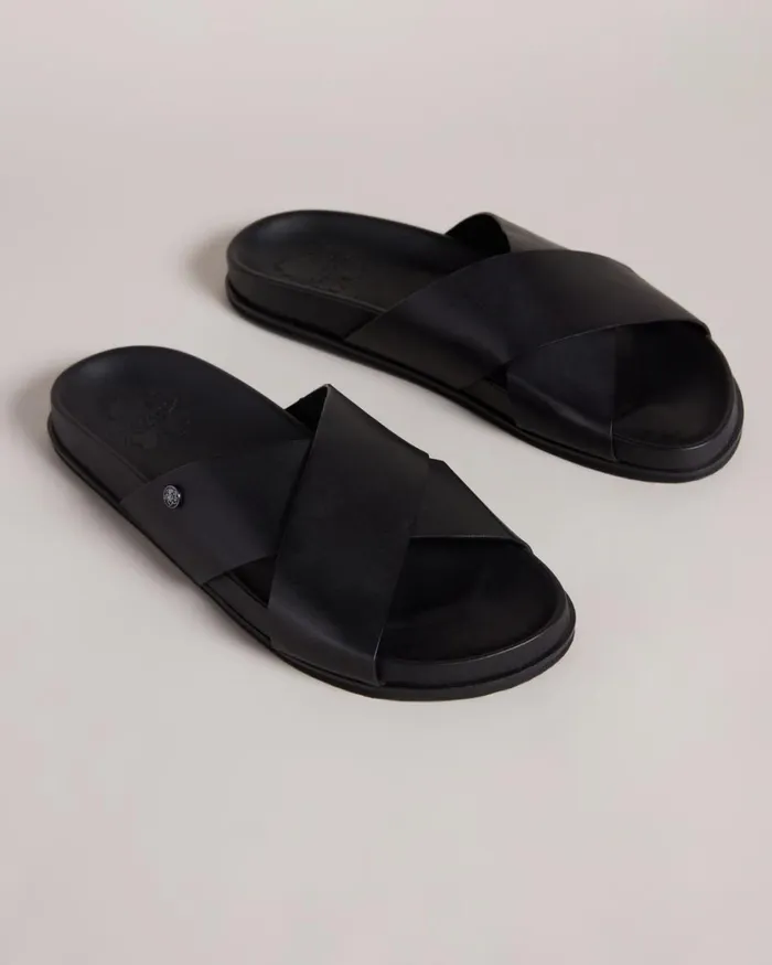Leather Sandals Black Men Ted Baker Sandals and Sliders