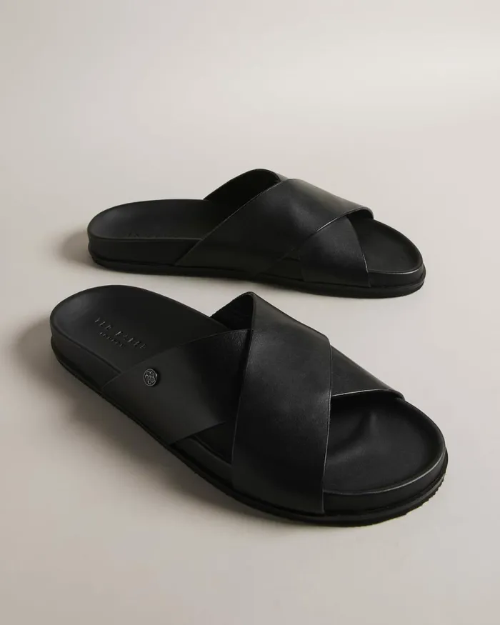 Leather Sandals Black Men Ted Baker Sandals and Sliders