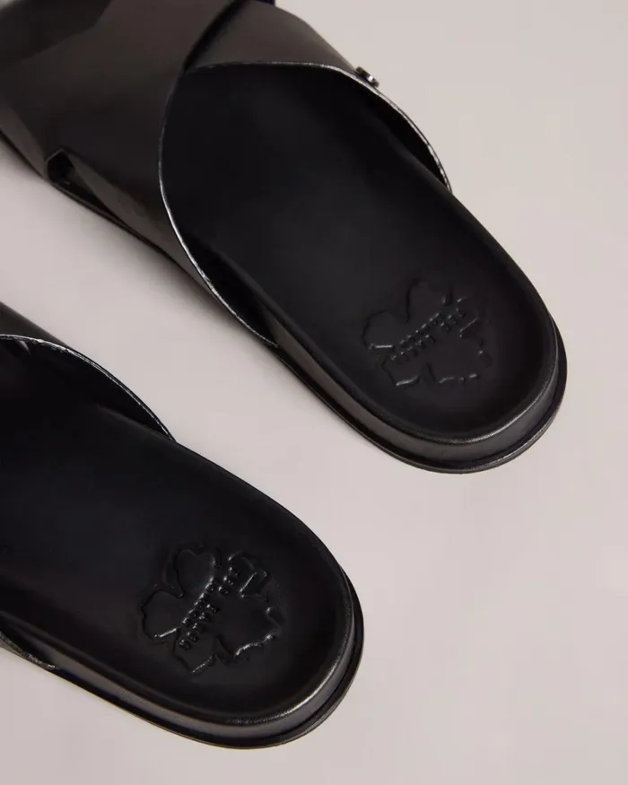 Leather Sandals Black Men Ted Baker Sandals and Sliders