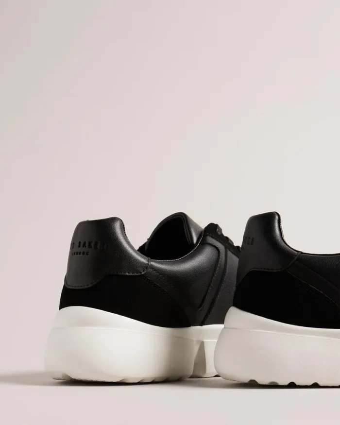 Leather Trainers Black Men Ted Baker Sneakers