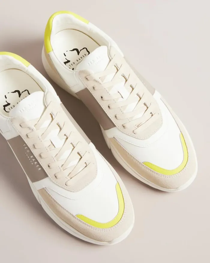 Leather Trainers Lime Men Ted Baker Sneakers