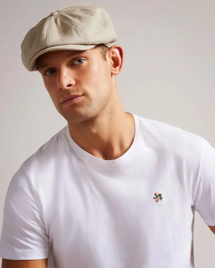 Linen Baker Boy Hat Ecru Men Ted Baker Hats and Caps Linen Baker Boy Hat Ecru Men Ted Baker Hats and Caps