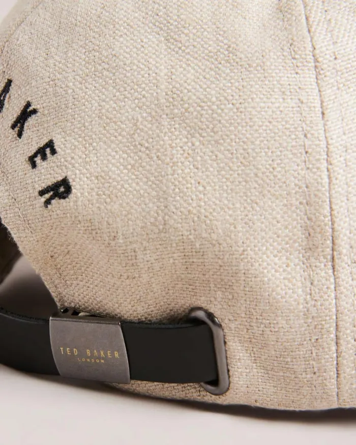Linen Baseball Cap Ecru Men Ted Baker Hats and Caps
