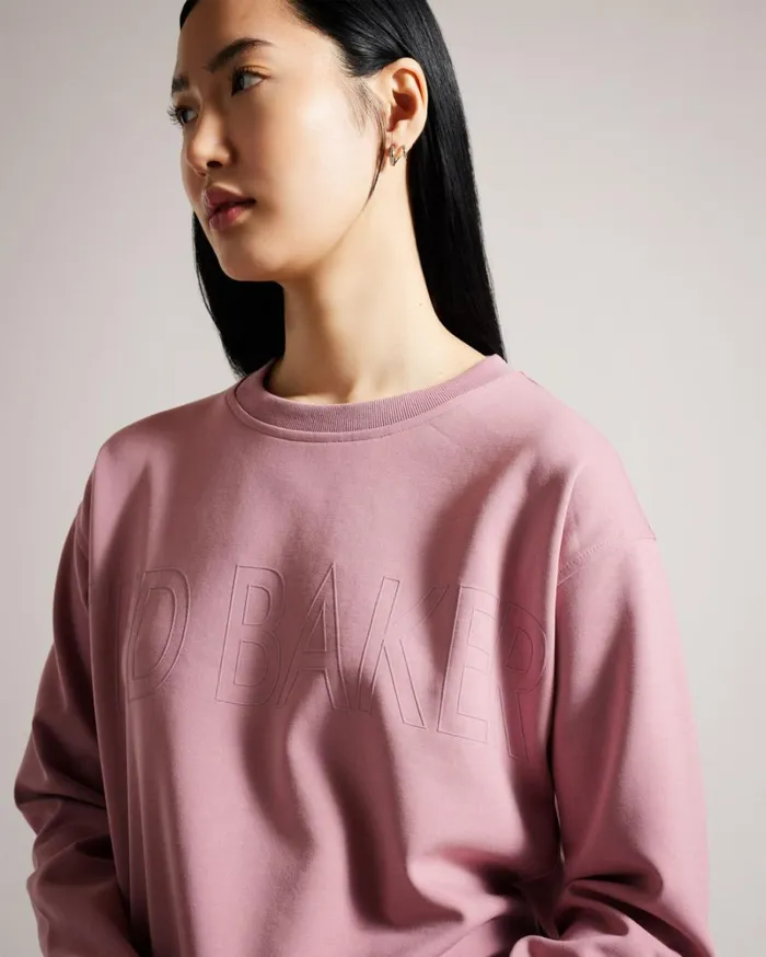 Logo Sweatshirt DuskyPink Women Ted Baker Tops and TShirts Logo Sweatshirt DuskyPink Women Ted Baker Tops and TShirts