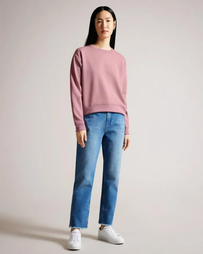 Logo Sweatshirt DuskyPink Women Ted Baker Tops and TShirts Logo Sweatshirt DuskyPink Women Ted Baker Tops and TShirts