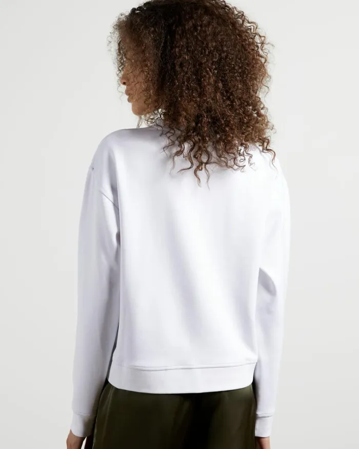 Logo Sweatshirt White Women Ted Baker Tops and TShirts Logo Sweatshirt White Women Ted Baker Tops and TShirts