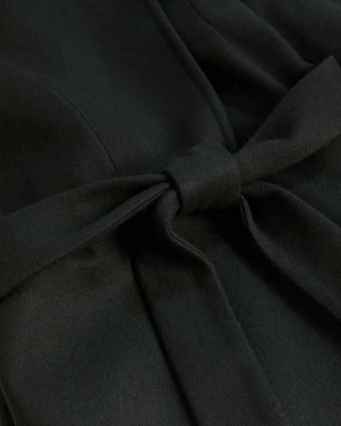 Long Length Wool Wrap Coat Black Women Ted Baker Clothing Long Length Wool Wrap Coat Black Women Ted Baker Clothing
