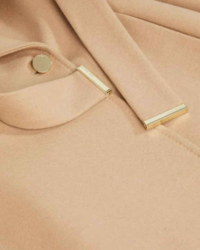 Long Length Wool Wrap Coat Camel Women Ted Baker Clothing Long Length Wool Wrap Coat Camel Women Ted Baker Clothing