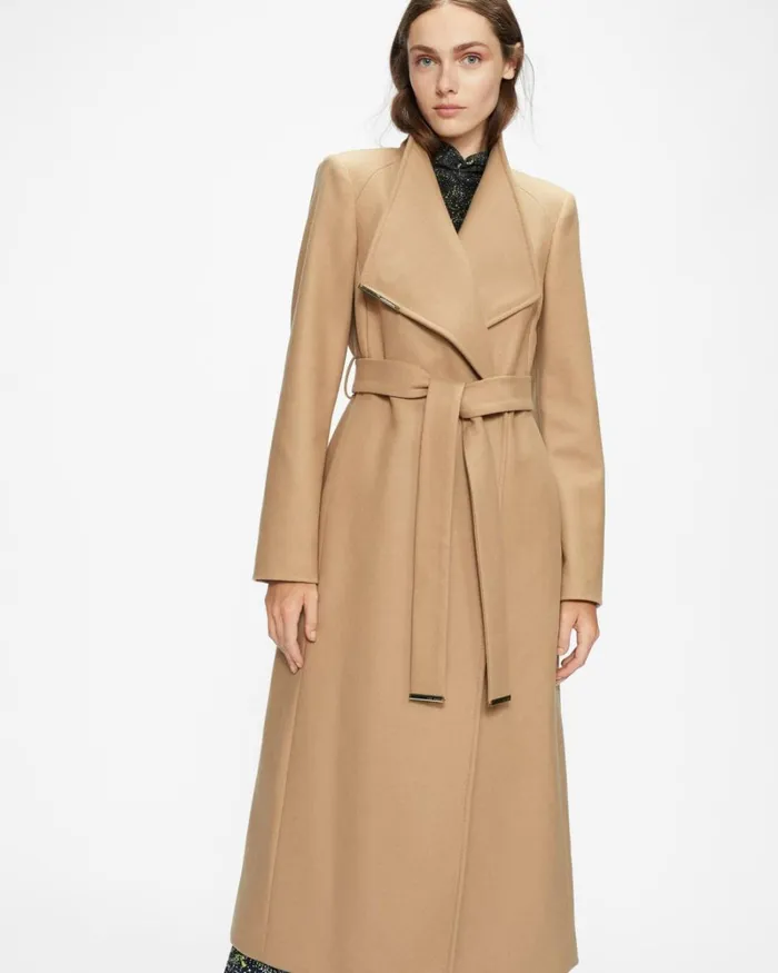 Long Length Wool Wrap Coat Camel Women Ted Baker Clothing Long Length Wool Wrap Coat Camel Women Ted Baker Clothing