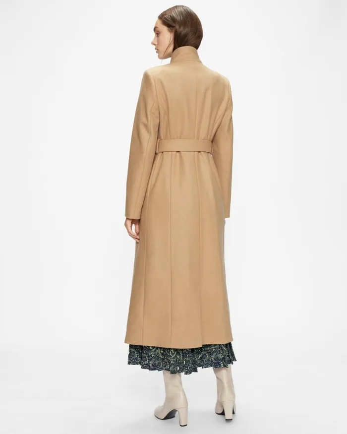 Long Length Wool Wrap Coat Camel Women Ted Baker Clothing Long Length Wool Wrap Coat Camel Women Ted Baker Clothing