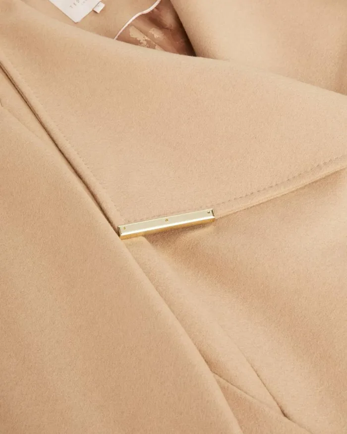 Long Length Wool Wrap Coat Camel Women Ted Baker Clothing Long Length Wool Wrap Coat Camel Women Ted Baker Clothing
