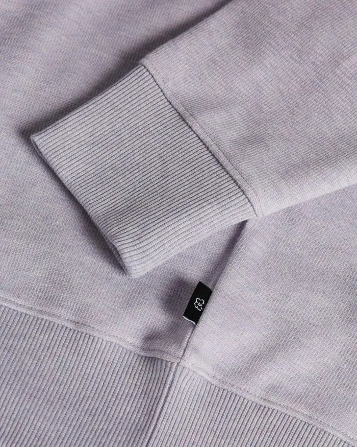 Long Sleeve Embroidered Flower Sweatshirt Light Purple Men Ted Baker Clothing Long Sleeve Embroidered Flower Sweatshirt Light Purple Men Ted Baker Clothing
