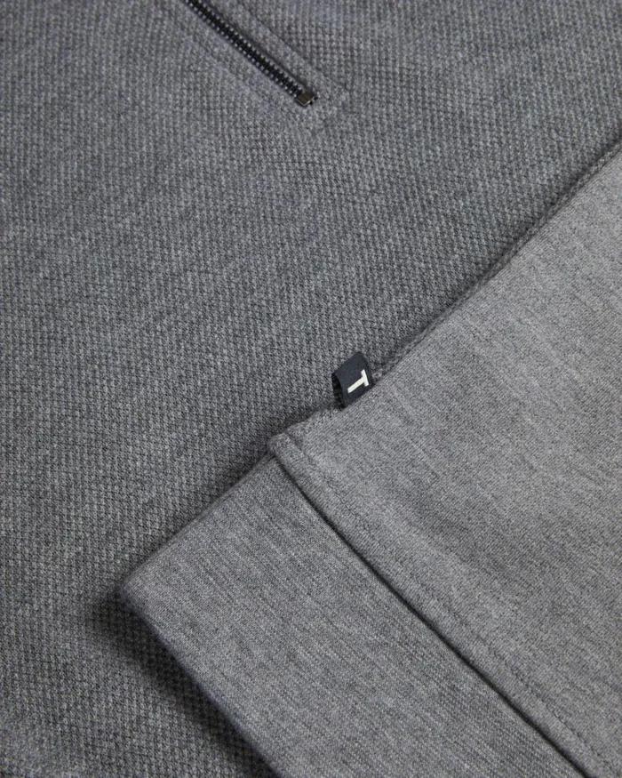 Long Sleeve Funnel Neck Jumper Gray Marl Men Ted Baker Clothing Long Sleeve Funnel Neck Jumper Gray Marl Men Ted Baker Clothing