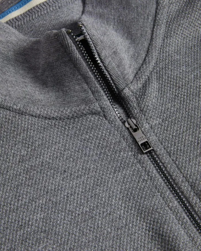 Long Sleeve Funnel Neck Jumper Gray Marl Men Ted Baker Clothing Long Sleeve Funnel Neck Jumper Gray Marl Men Ted Baker Clothing