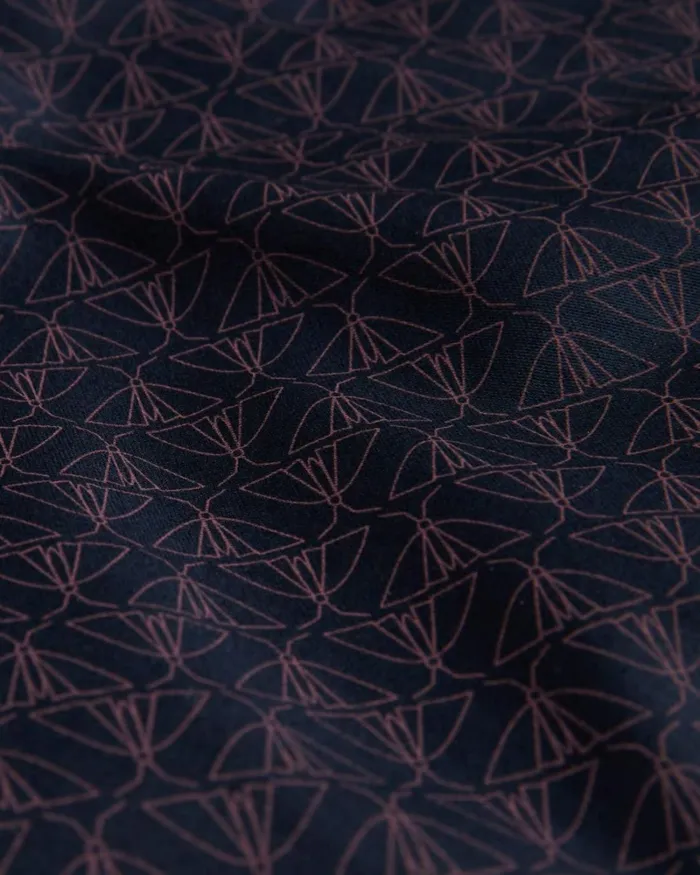 Long Sleeve Geometric Moth Print Shirt Navy Men Ted Baker Clothing Long Sleeve Geometric Moth Print Shirt Navy Men Ted Baker Clothing