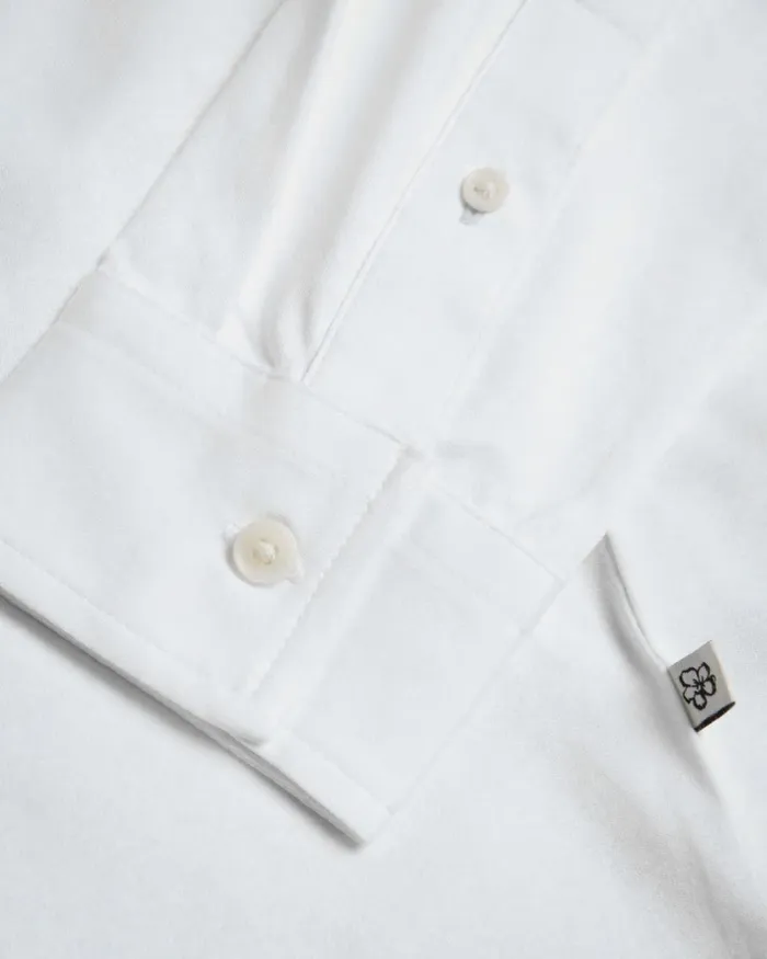 Long Sleeve Lustrous Jersey Shirt White Men Ted Baker Clothing Long Sleeve Lustrous Jersey Shirt White Men Ted Baker Clothing