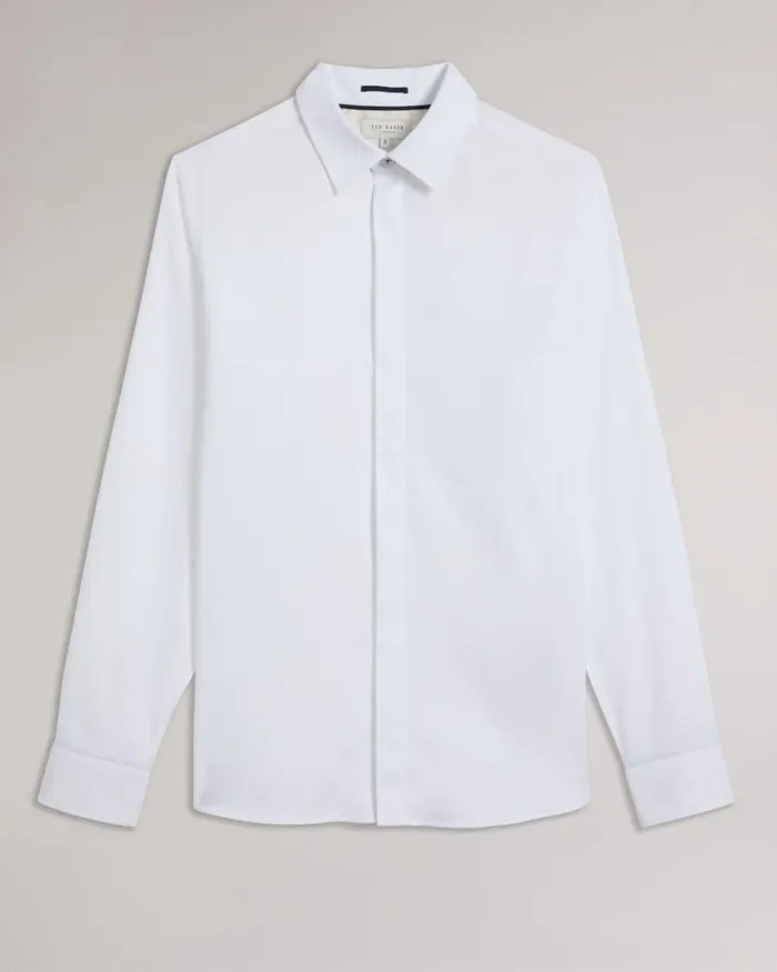 Long Sleeve Shirt White Men Ted Baker Clothing