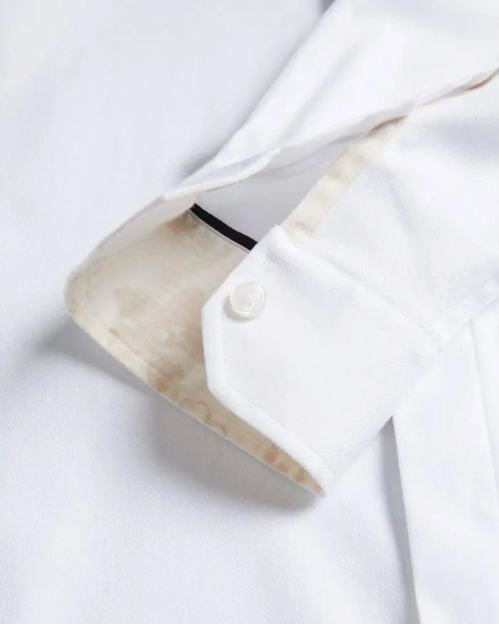 Long Sleeve Shirt White Men Ted Baker Clothing Long Sleeve Shirt White Men Ted Baker Clothing