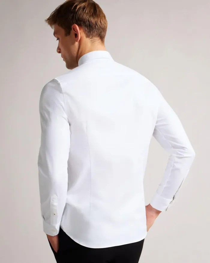 Long Sleeve Shirt White Men Ted Baker Clothing Long Sleeve Shirt White Men Ted Baker Clothing