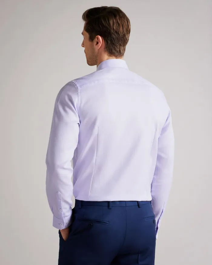 Long Sleeve Slim Fit Shirt Lilac Men Ted Baker Clothing Long Sleeve Slim Fit Shirt Lilac Men Ted Baker Clothing