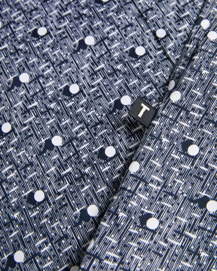 Long Sleeve Spot Print Shirt Navy Men Ted Baker Clothing Long Sleeve Spot Print Shirt Navy Men Ted Baker Clothing