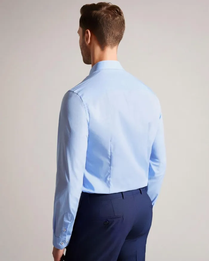 Long Sleeve Spot Shirt Blue Men Ted Baker Clothing Long Sleeve Spot Shirt Blue Men Ted Baker Clothing