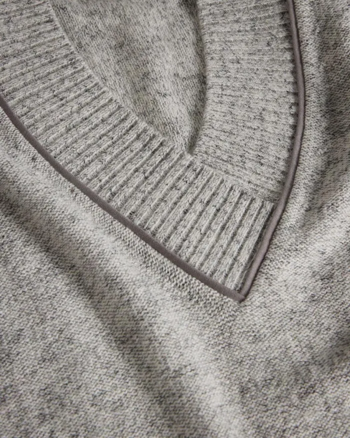 Long Sleeve V Neck Jumper Gray Marl Women Ted Baker Clothing Long Sleeve V Neck Jumper Gray Marl Women Ted Baker Clothing