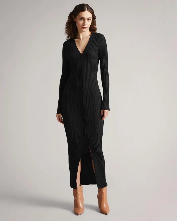Longline Cardi Black Women Ted Baker Dresses Longline Cardi Black Women Ted Baker Dresses