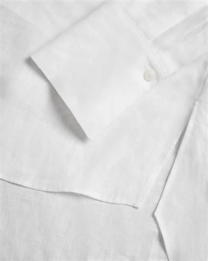 Longline Linen Shirt White Women Ted Baker Clothing