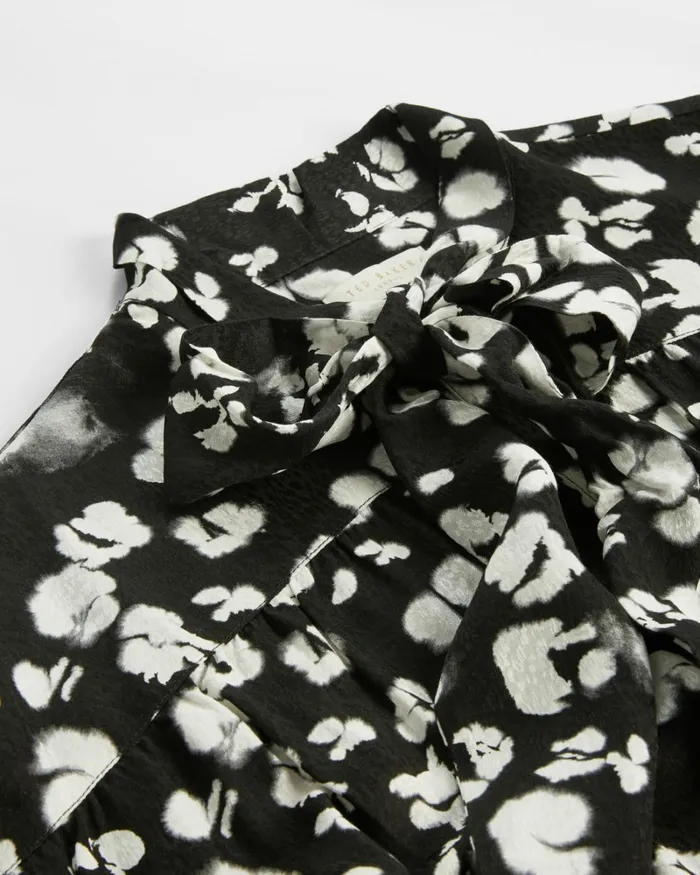 Longline Pussy Bow Dress Black Women Ted Baker Dresses Longline Pussy Bow Dress Black Women Ted Baker Dresses
