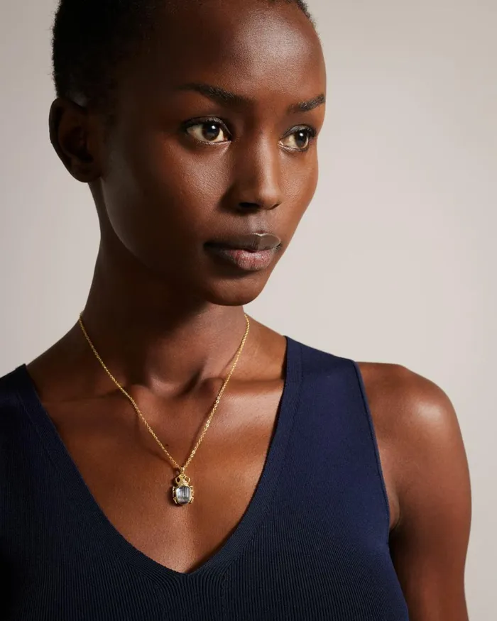 Love Bug Pendant Necklace Gold Color Women Ted Baker Jewelry Love Bug Pendant Necklace Gold Color Women Ted Baker Jewelry