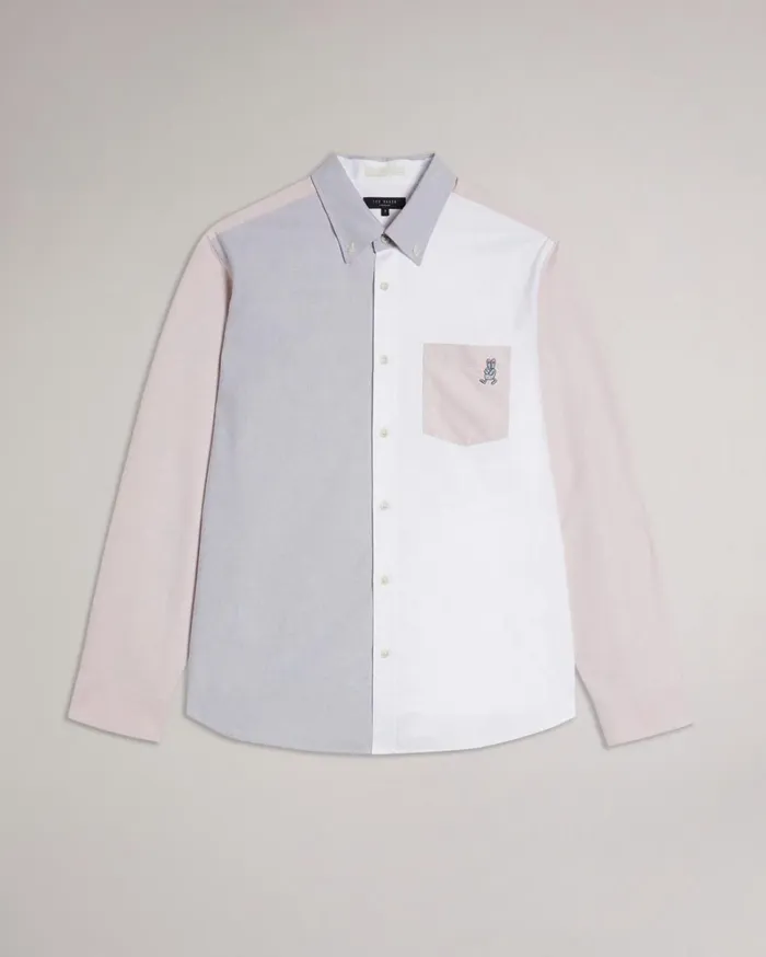 LS Colour Block Oxford Shirt Multicolor Men Ted Baker Clothing