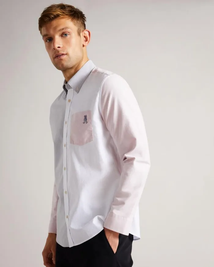 LS Colour Block Oxford Shirt Multicolor Men Ted Baker Clothing LS Colour Block Oxford Shirt Multicolor Men Ted Baker Clothing