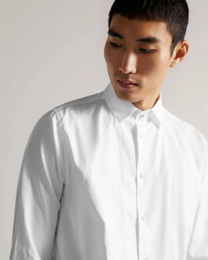 LS Floral Jacquard Shirt White Men Ted Baker Clothing LS Floral Jacquard Shirt White Men Ted Baker Clothing