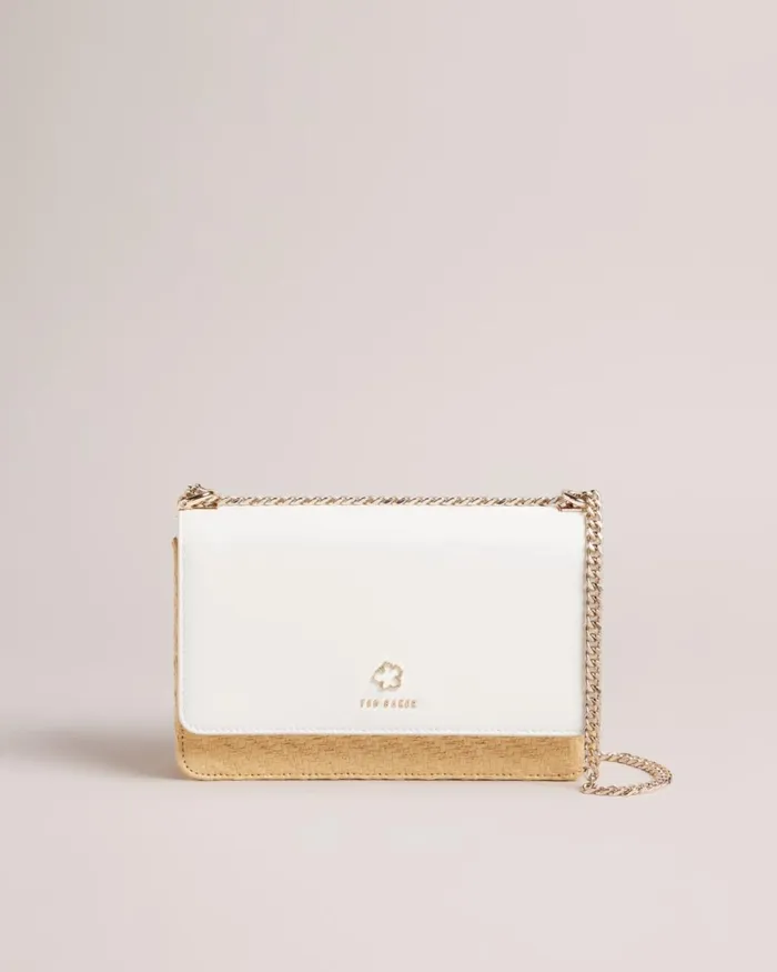 Magnolia Eyelet Woven Crossbody Bag Ecru Women Ted Baker Bags Magnolia Eyelet Woven Crossbody Bag Ecru Women Ted Baker Bags