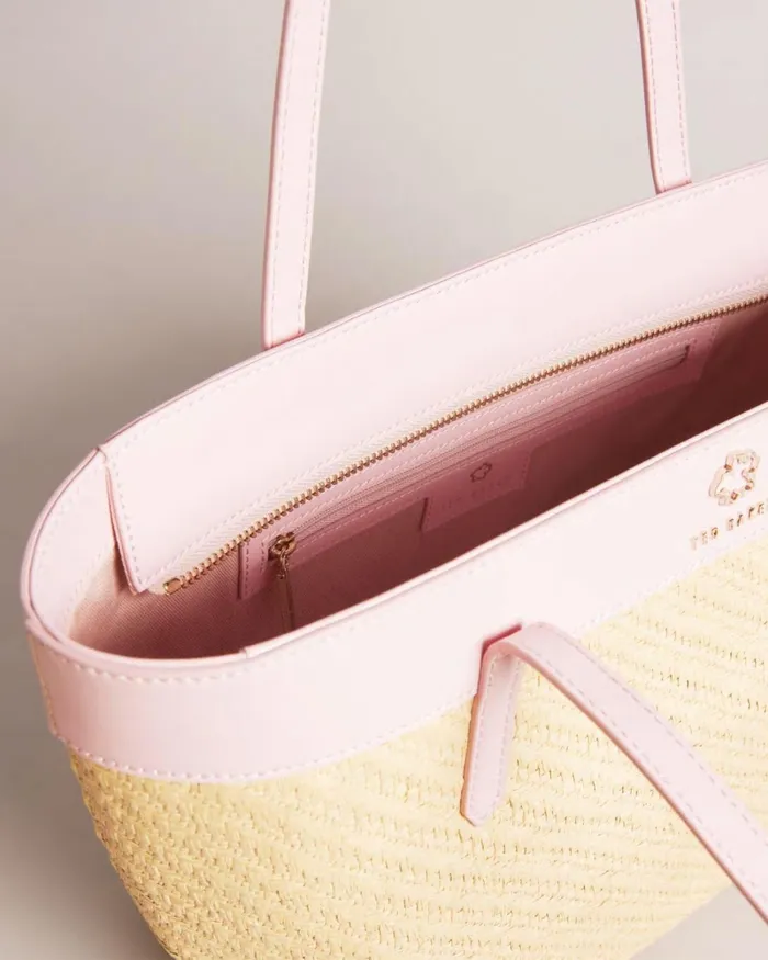 Magnolia Eyelet Woven Tote Bag Pale Pink Women Ted Baker Bags