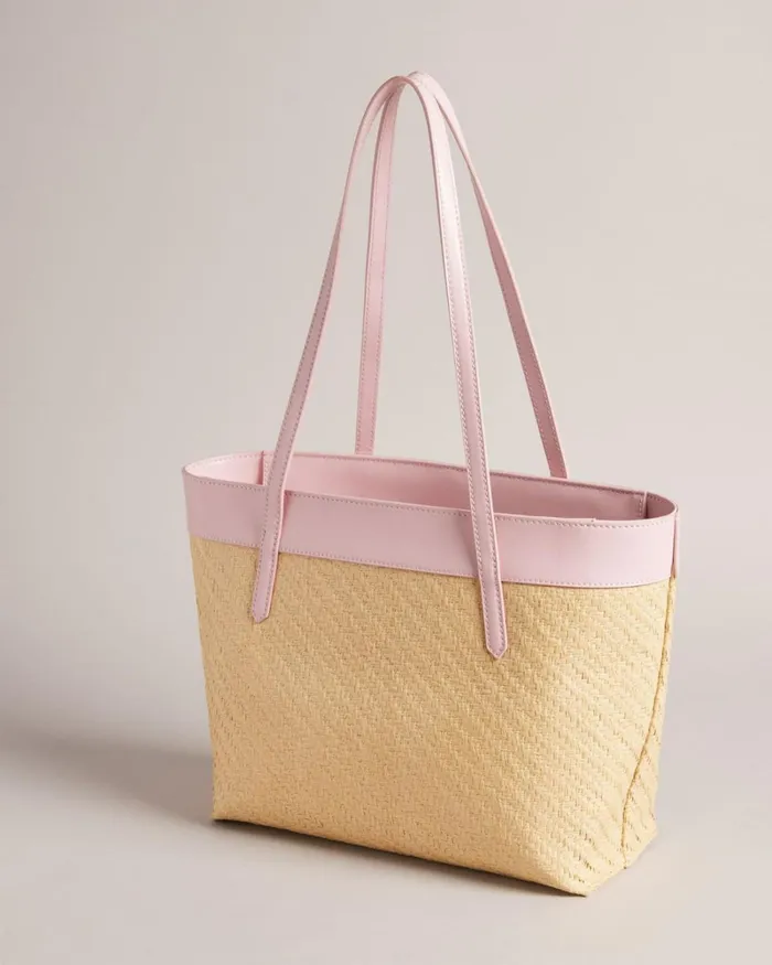 Magnolia Eyelet Woven Tote Bag Pale Pink Women Ted Baker Bags
