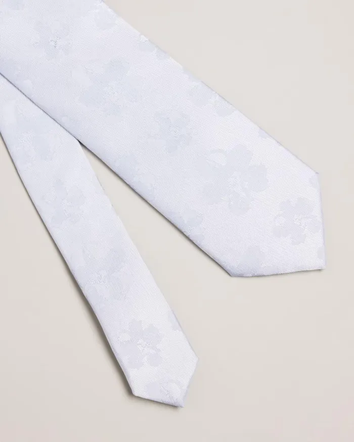 Magnolia Jacquard Tie Blue Men Ted Baker Ties and Bow Ties