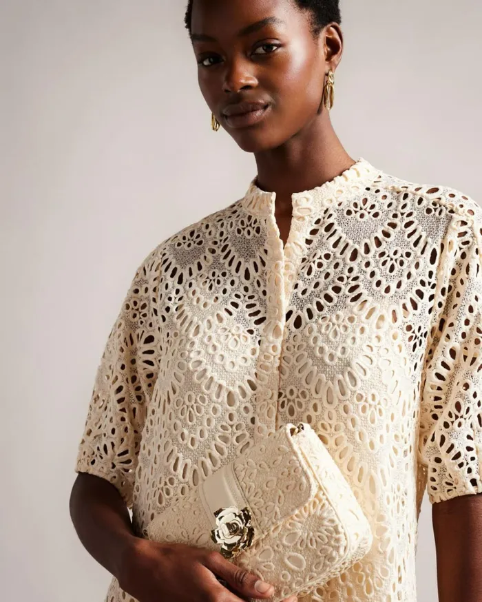 Magnolia Lace Crossbody Bag Ivory Women Ted Baker Bags Magnolia Lace Crossbody Bag Ivory Women Ted Baker Bags