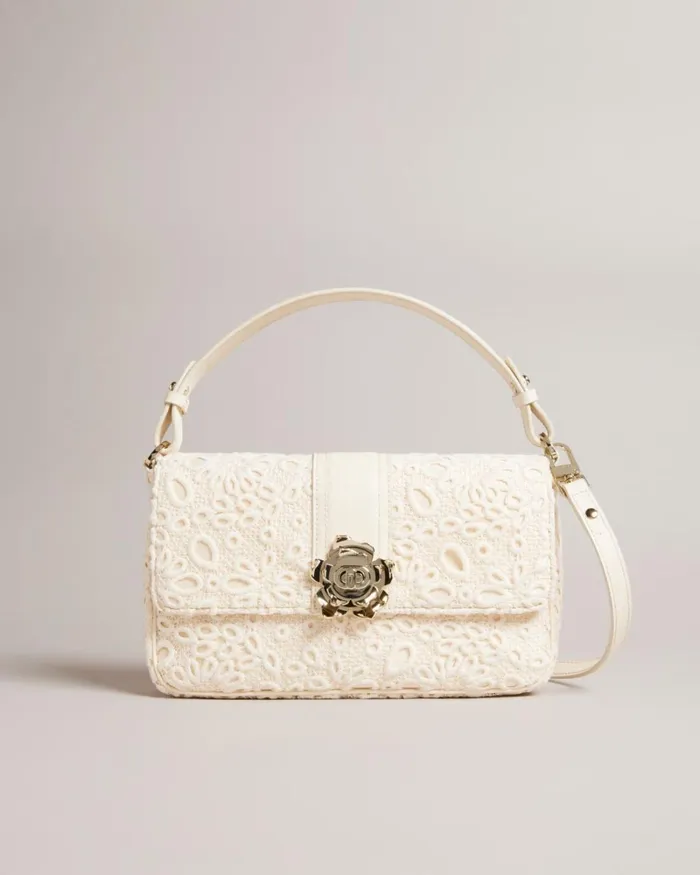 Magnolia Lace Shoulder Bag Ivory Women Ted Baker Bags Magnolia Lace Shoulder Bag Ivory Women Ted Baker Bags