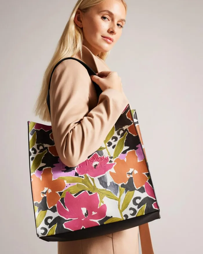 Magnolia Print Large Icon Bag Pink Women Ted Baker Bags