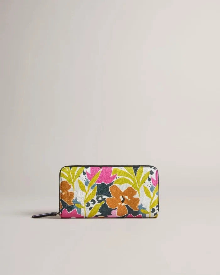 Magnolia Print Large Zip Purse Pink Women Ted Baker Wallets and Card Holders Magnolia Print Large Zip Purse Pink Women Ted Baker Wallets and Card Holders