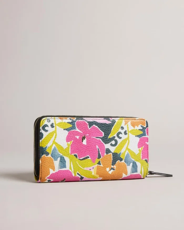 Magnolia Print Large Zip Purse Pink Women Ted Baker Wallets and Card Holders Magnolia Print Large Zip Purse Pink Women Ted Baker Wallets and Card Holders