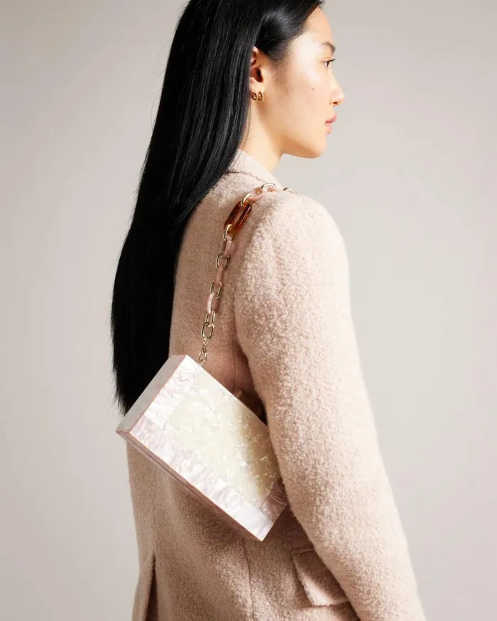 Marbled Shoulder Bag Natural Women Ted Baker Bags Marbled Shoulder Bag Natural Women Ted Baker Bags