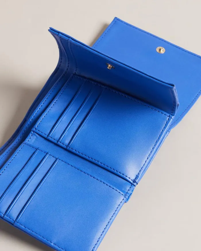 Matte Leather Small Crystal Purse Bright Blue Women Ted Baker Wallets and Card Holders Matte Leather Small Crystal Purse Bright Blue Women Ted Baker Wallets and Card Holders