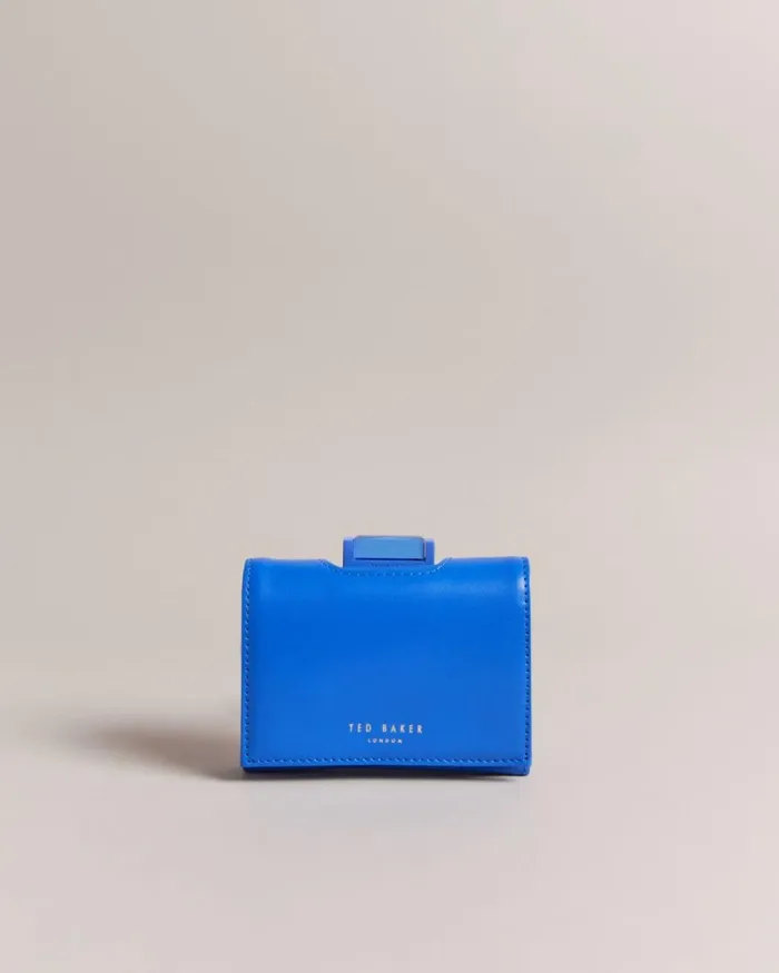 Matte Leather Small Crystal Purse Bright Blue Women Ted Baker Wallets and Card Holders